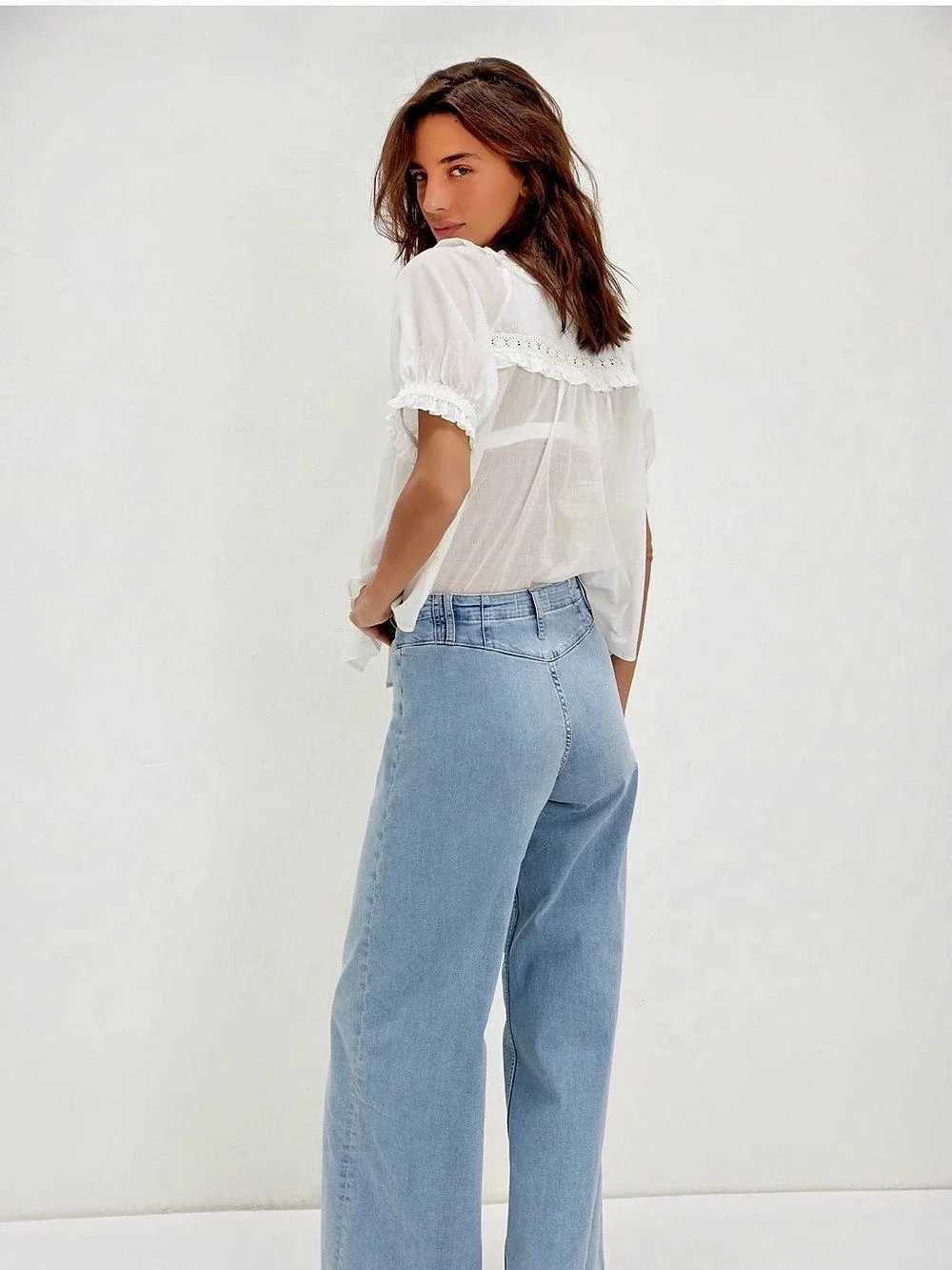 We The Free Libre Wide-Leg Jeans Blue Waist 29 NWT